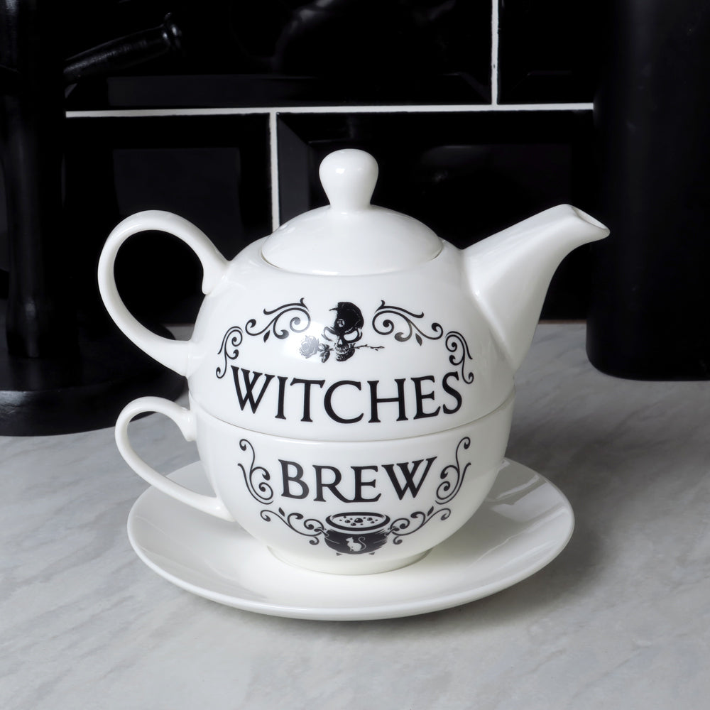 Skull Witches Brew Tea Set