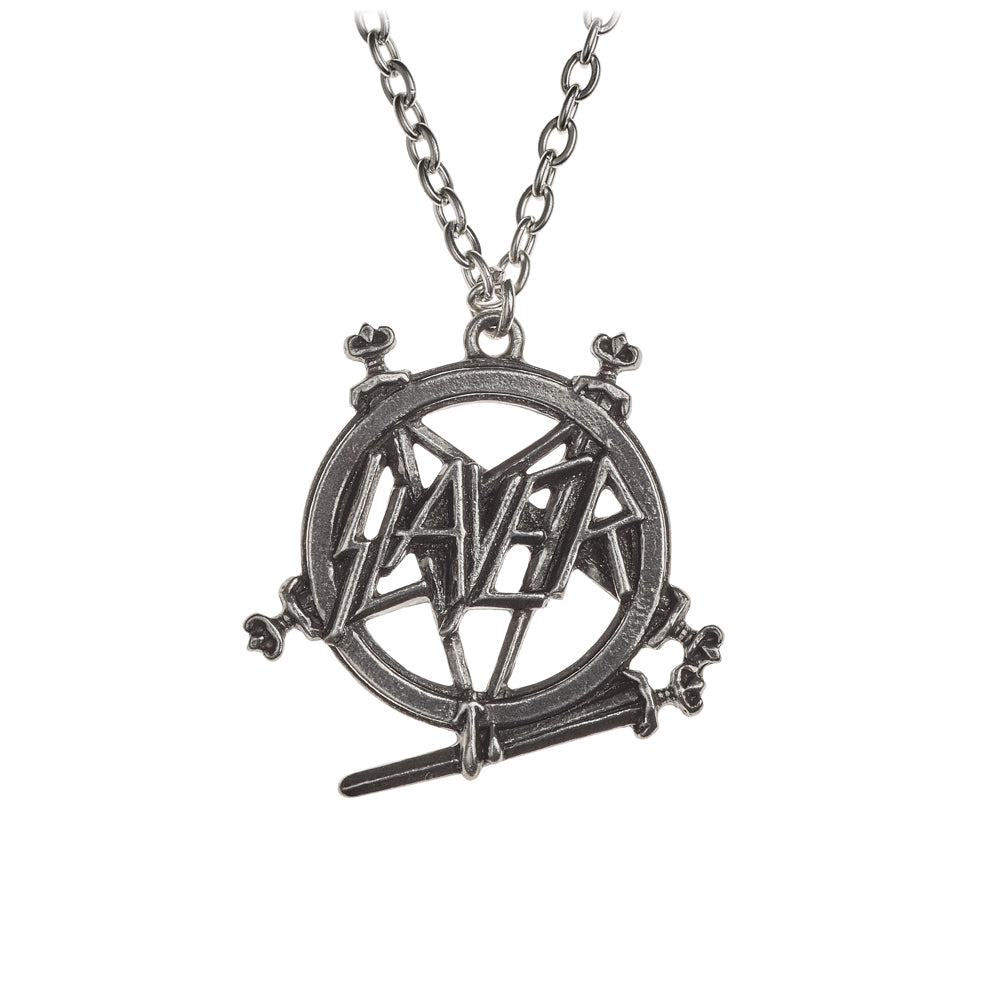 Slayer Pentagram logo Pendant close up
