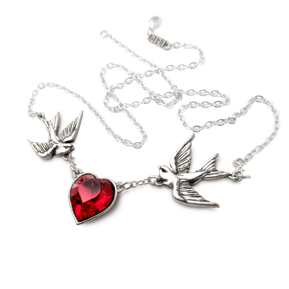 Swallow Heart Necklace with chain