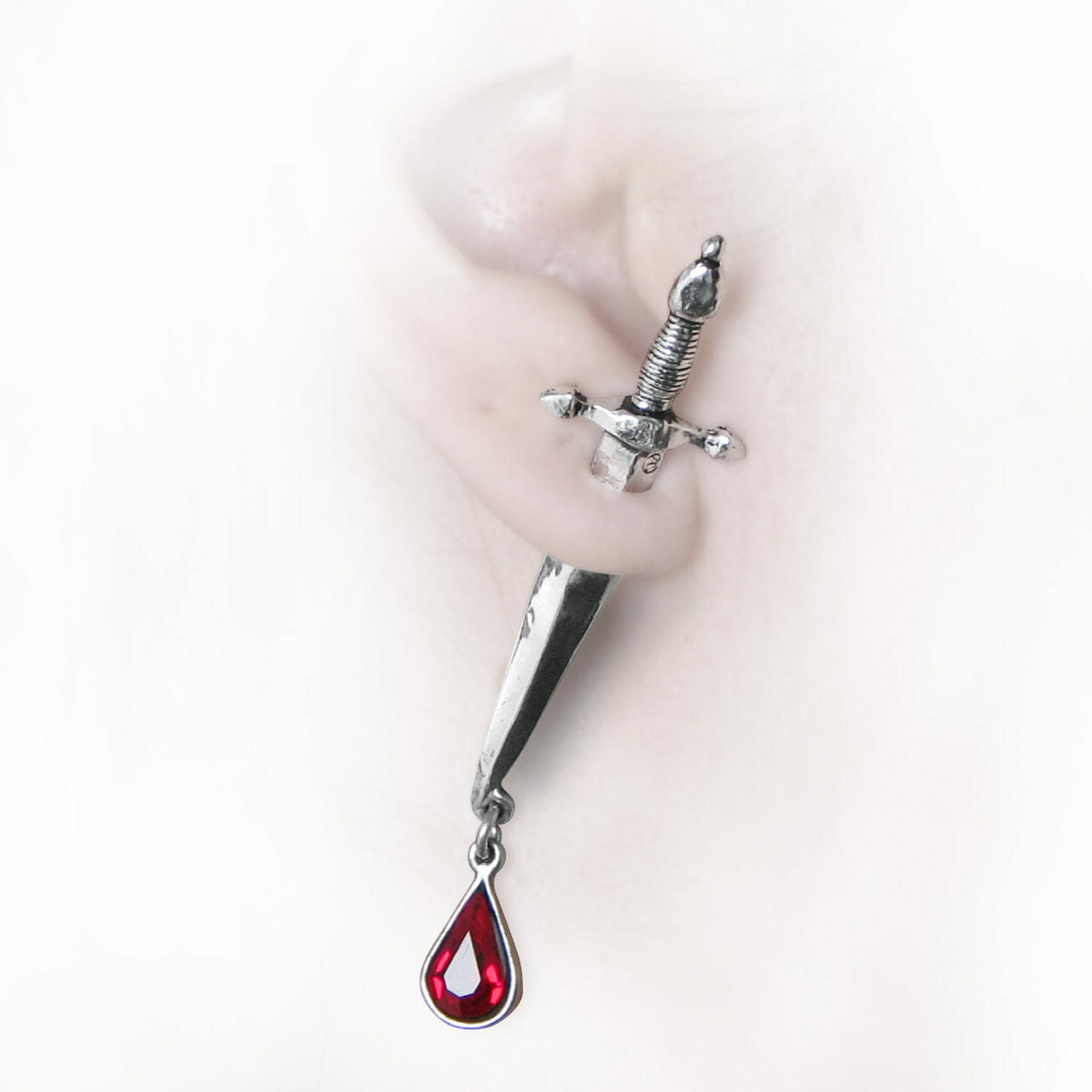 Sword And Blood Earring on ear