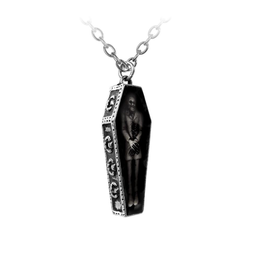 The Counts Coffin Pendant sideview