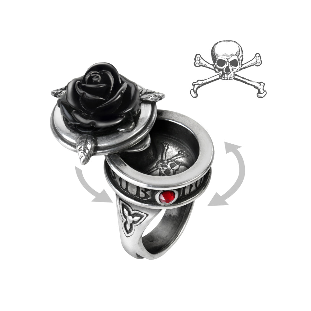 The Poison Rose Ring opened top