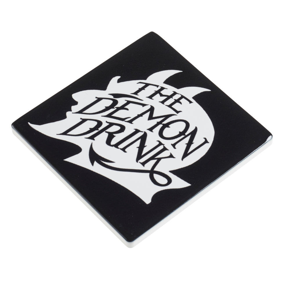 The Demon Drink Coaster side view