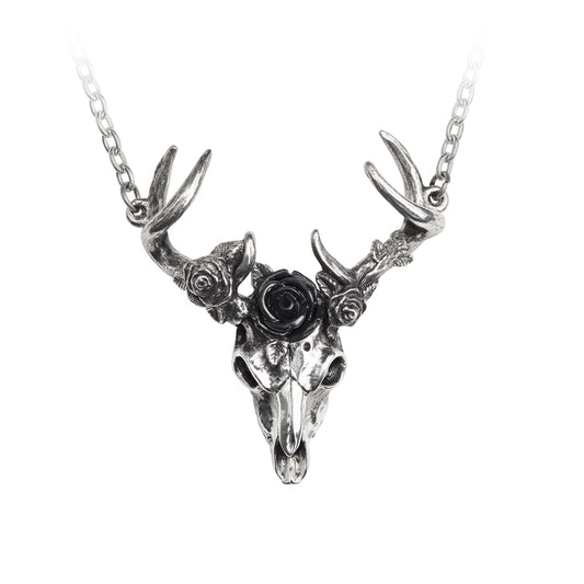 The Stag And Rose Pendant close up