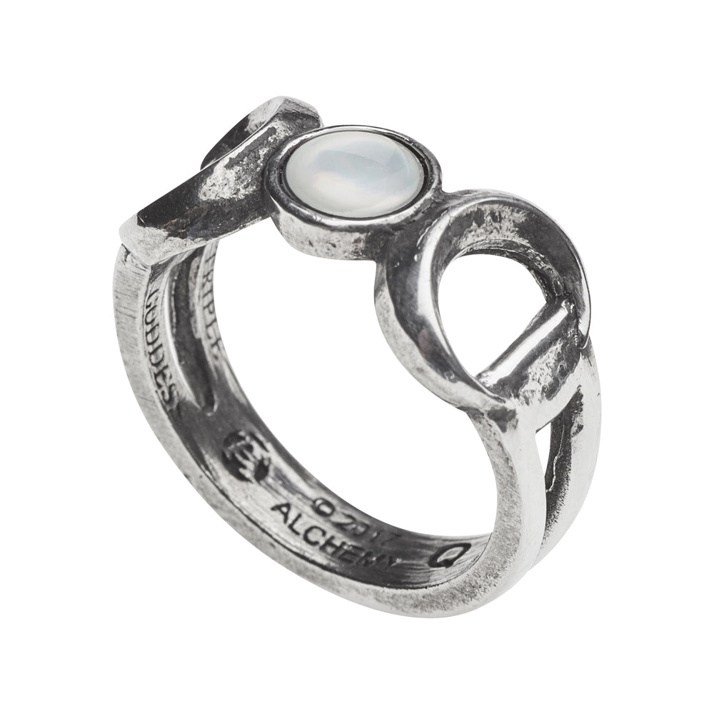 Triple Moon Ring side view