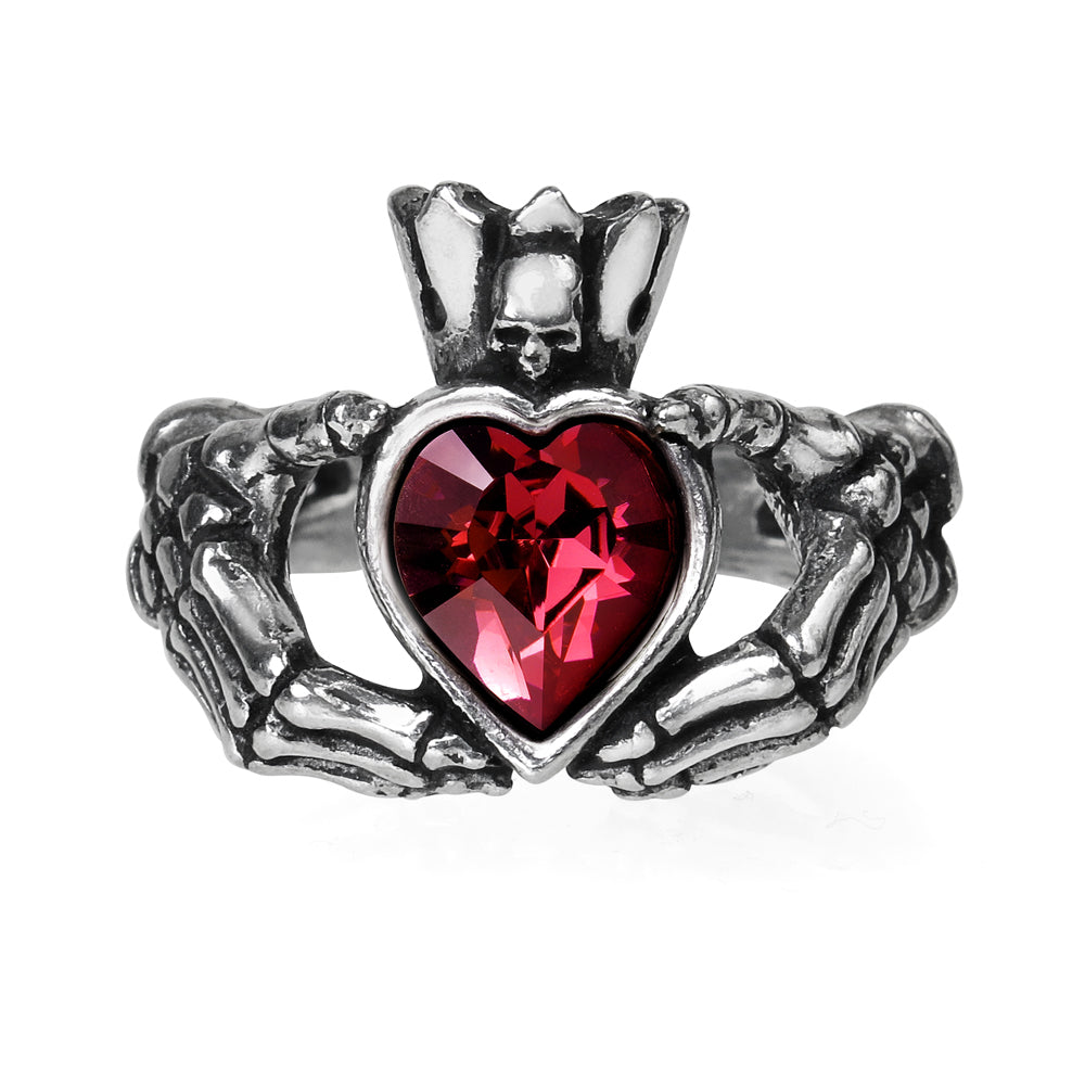 Royal Underworld Skeleton heart Ring front view