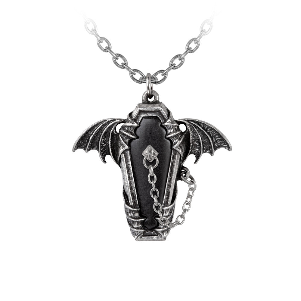 Vampires Final Rest Pendant with pin inserted