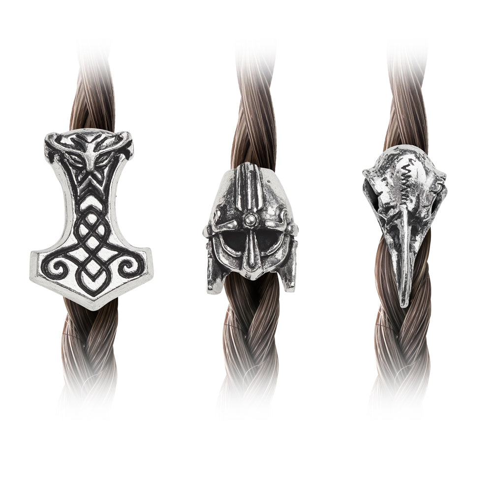 Viking Hair Beads on hair