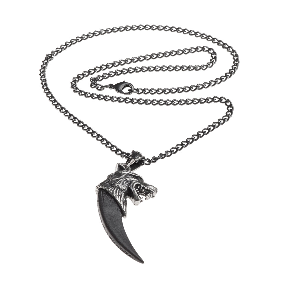 Viking Wolf Fang Pendant with chain