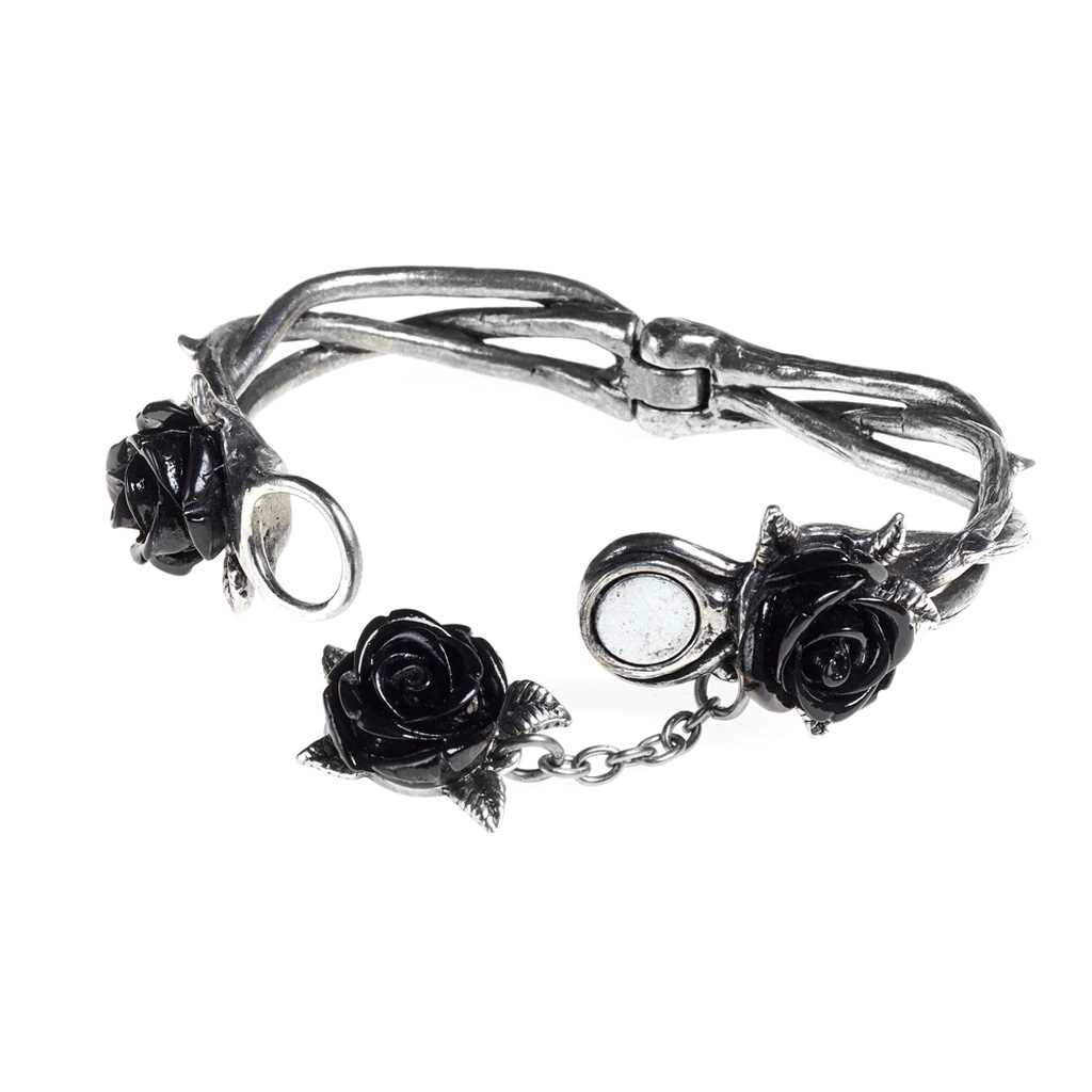 Black Rose Bracelet Open