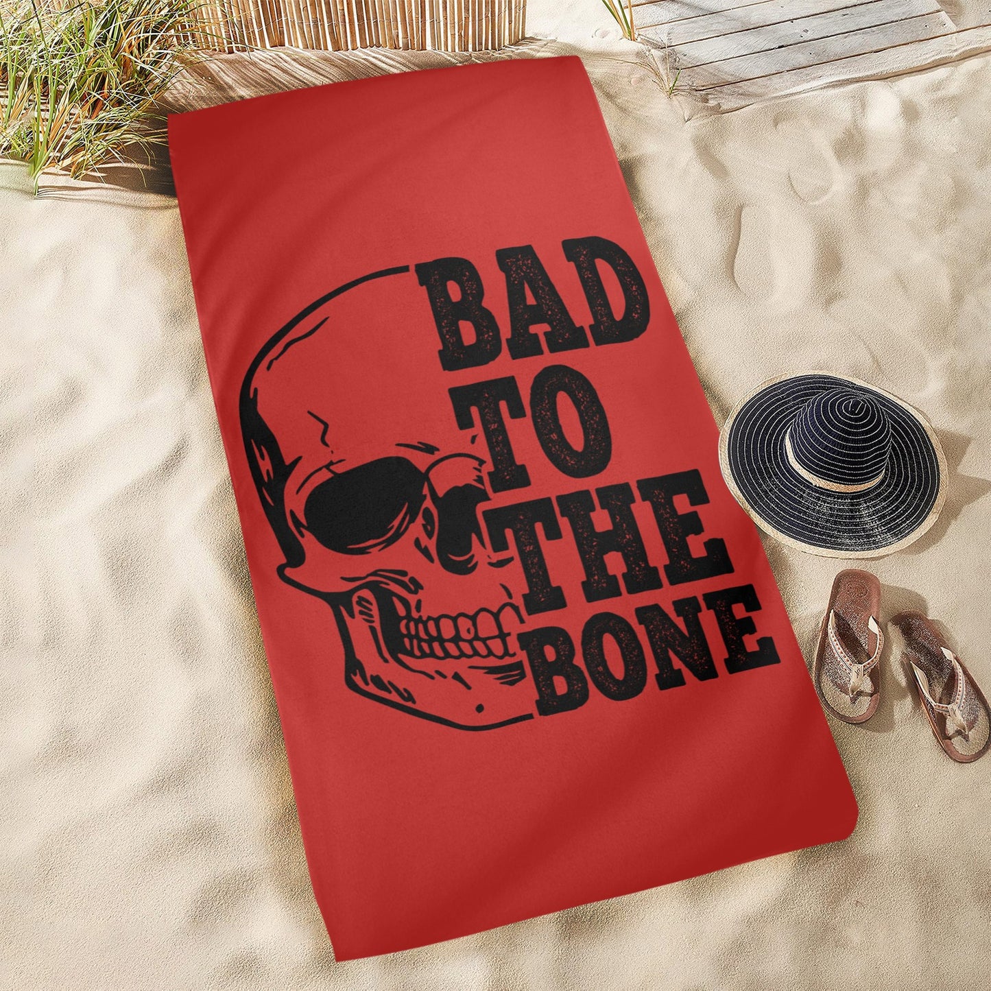 Bad To The Bone Beach Towel