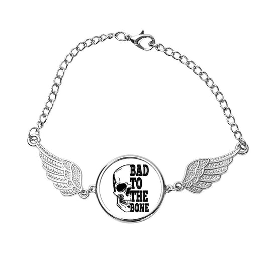 Bad To The Bone Angel Wing Bracelet