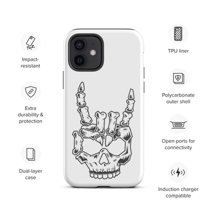 Rock On Skull Head Tough iPhone case