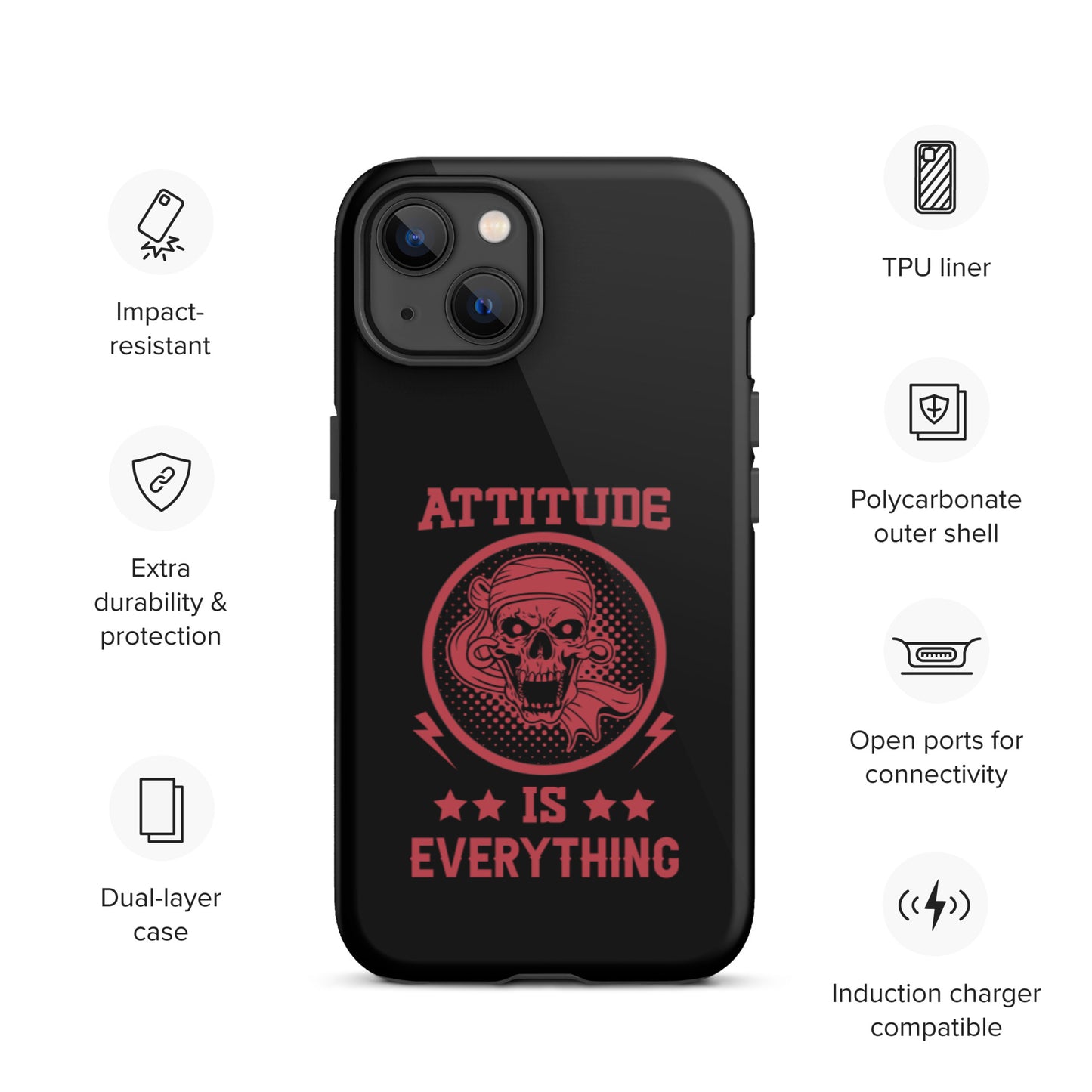 Attitude Is Everything Tough iPhone case