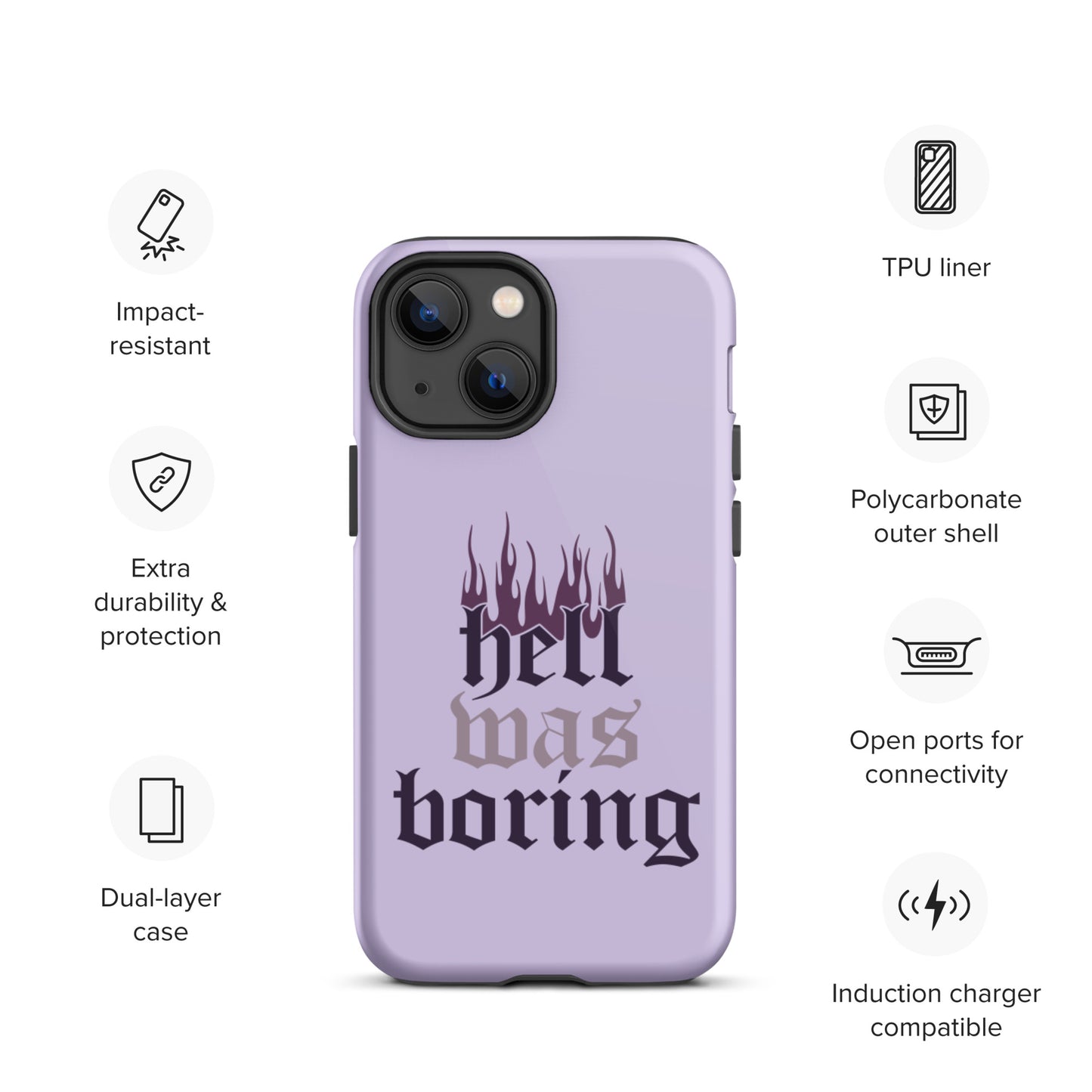 Hell Was Boring Tough iPhone case