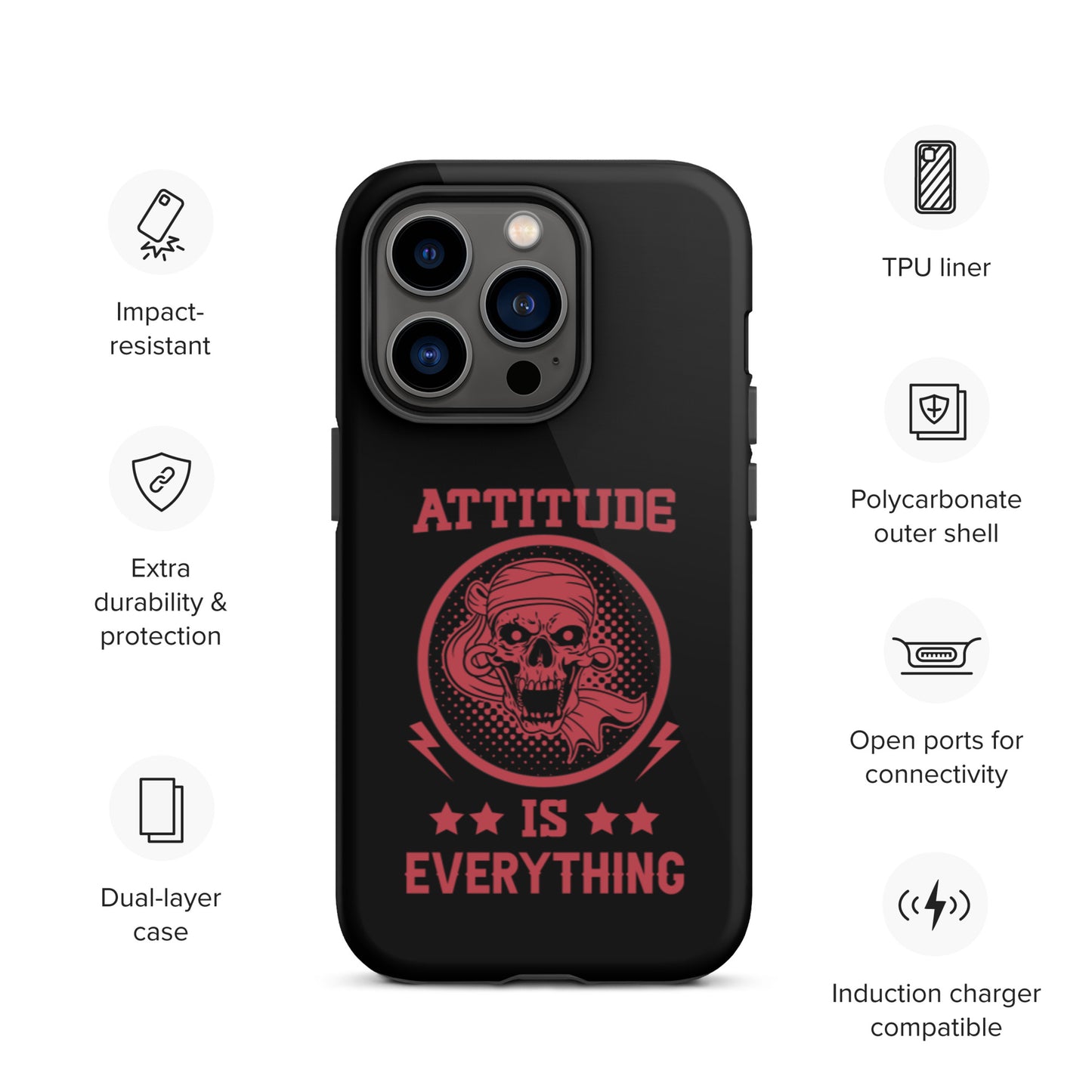 Attitude Is Everything Tough iPhone case