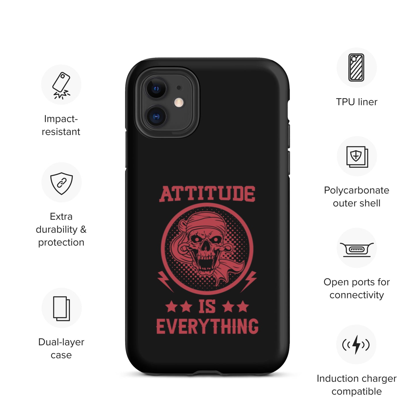 Attitude Is Everything Tough iPhone case