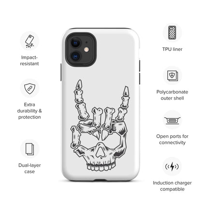 Rock On Skull Head Tough iPhone case