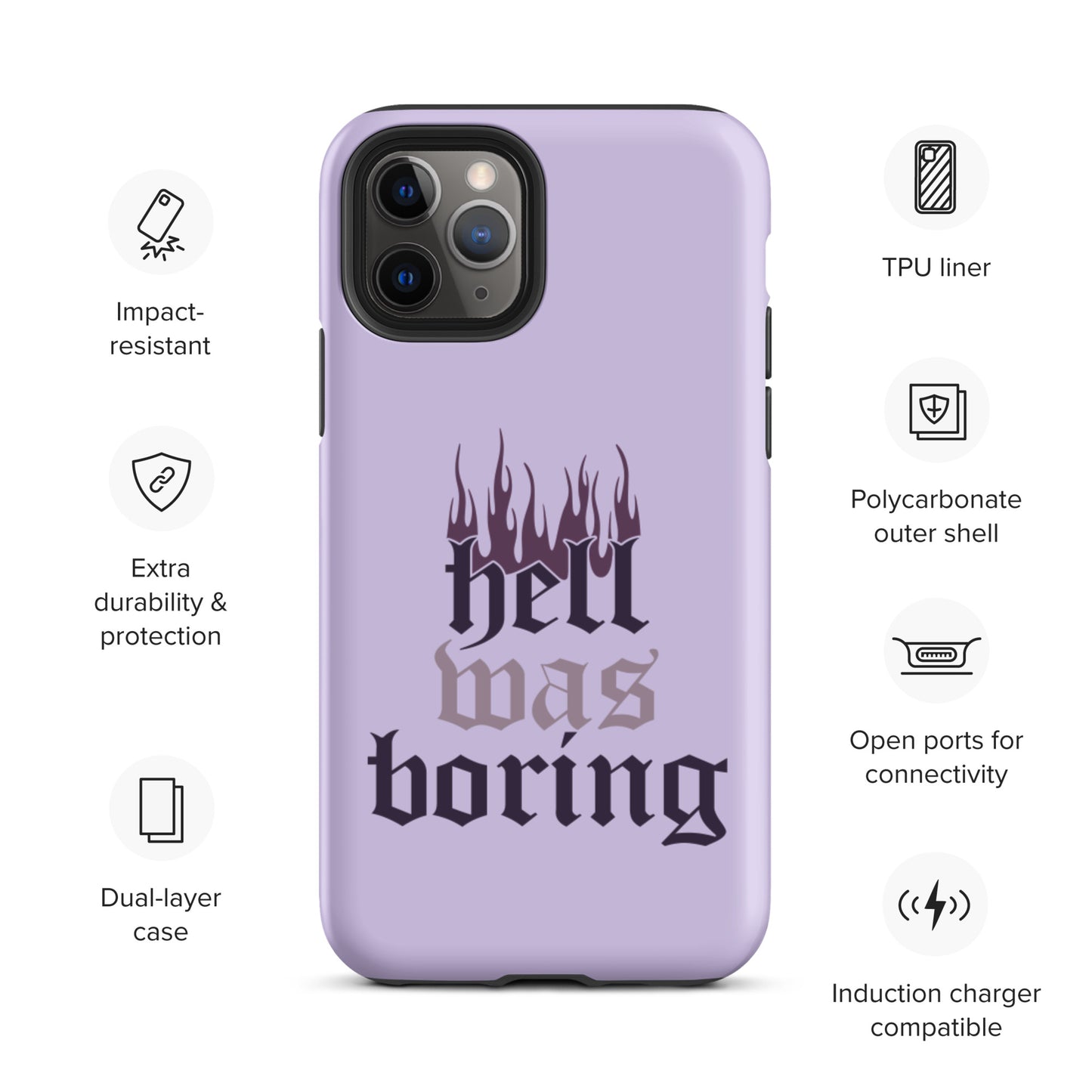 Hell Was Boring Tough iPhone case