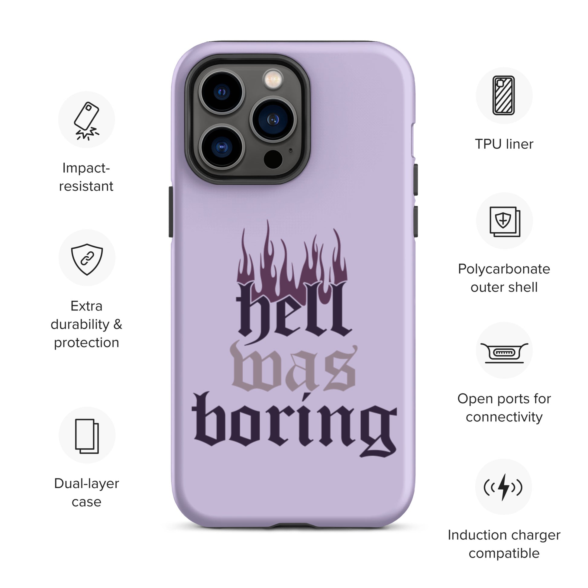 Hell Was Boring Tough iPhone case