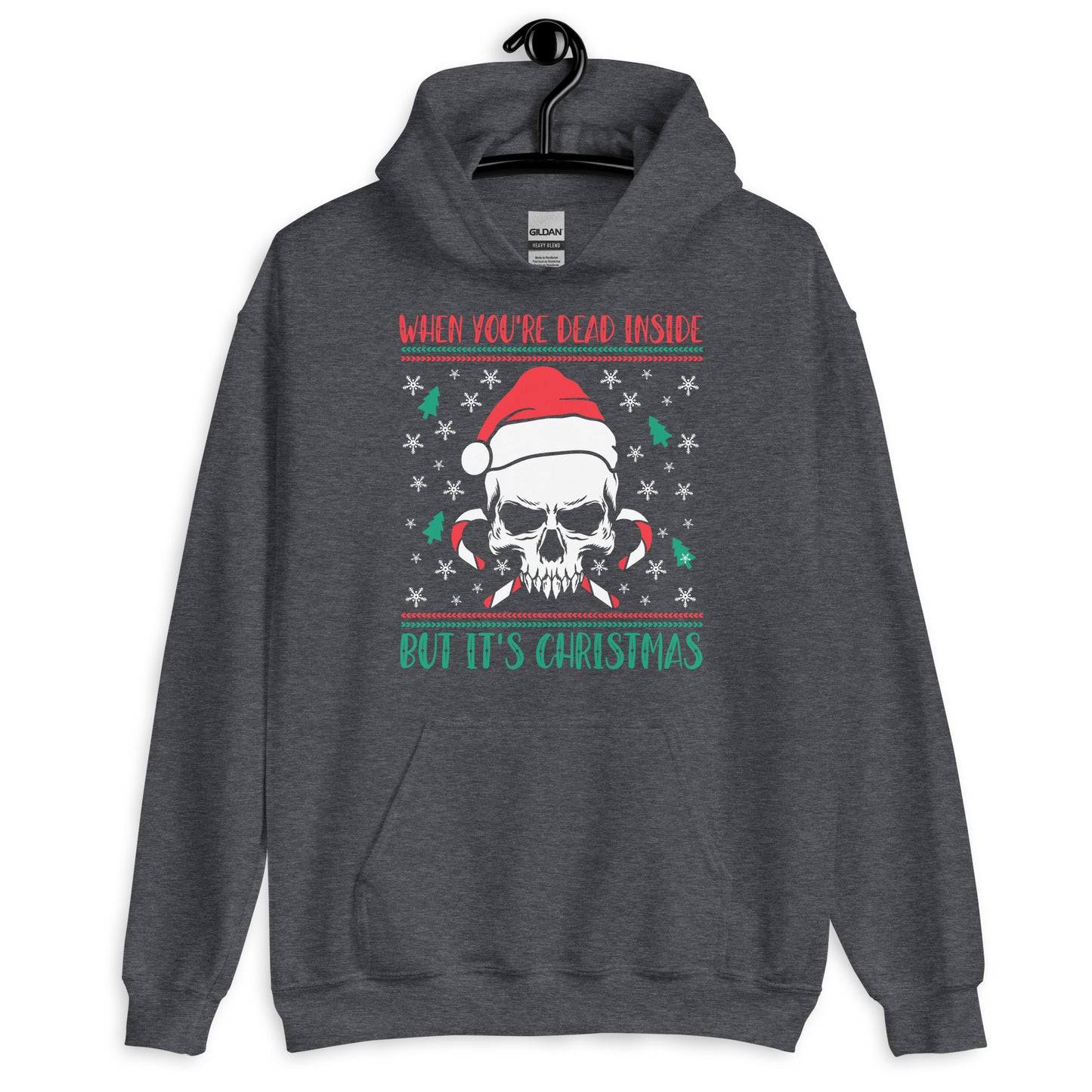When You're Dead Inside But Its Christmas Hoodie gray