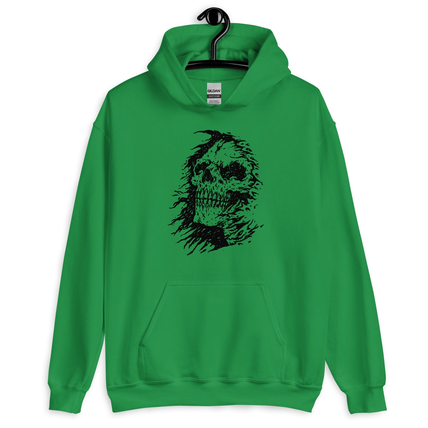 The Grim Reapers Skull Face Hoodie green
