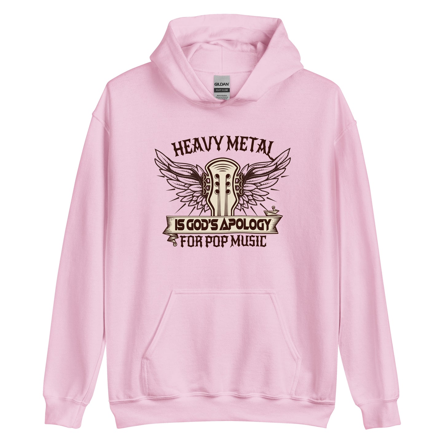 Heavy Metal Is God's Apology Hoodie pink
